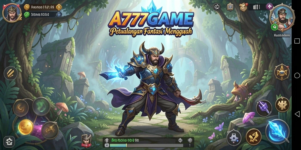 Tampilan aksi thrilling gameplay di A777GAME yang penuh warna.