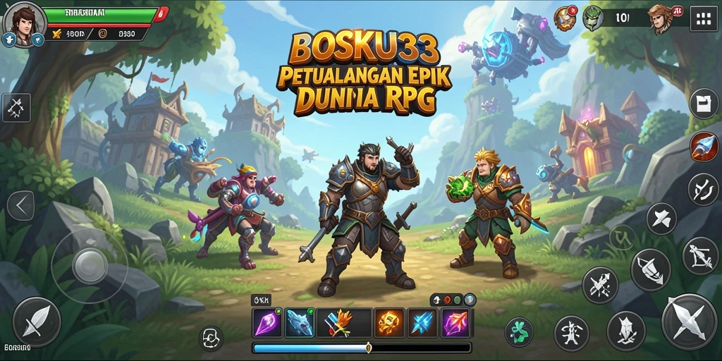 Tampilan gameplay dinamis dalam BOSKU33 yang menarik.