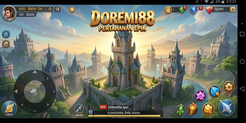 Gameplay menegangkan DOREMI88 dalam pertahanan menara.