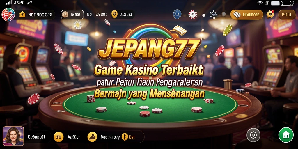 Tampilan gameplay menarik di JEPANG77 dengan slot dan permainan meja.