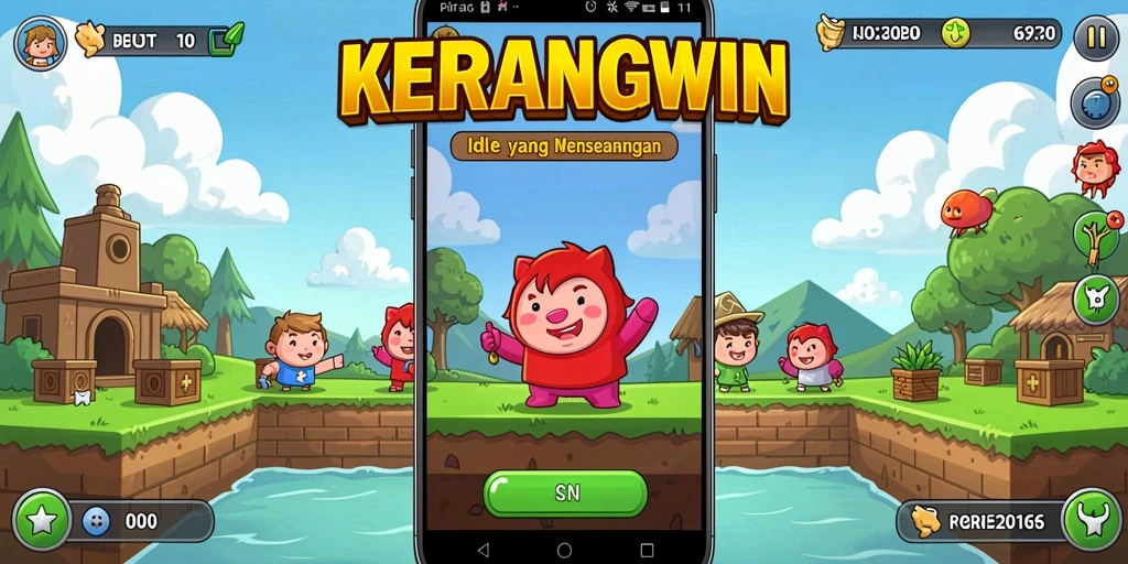 Tampilan gameplay KERANGWIN yang menarik dan penuh warna.