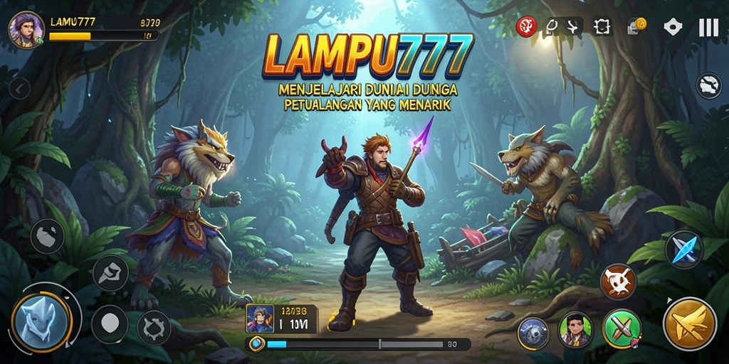 Screenshot gameplay LAMPU777 menampilkan aksi petualangan yang mendebarkan.