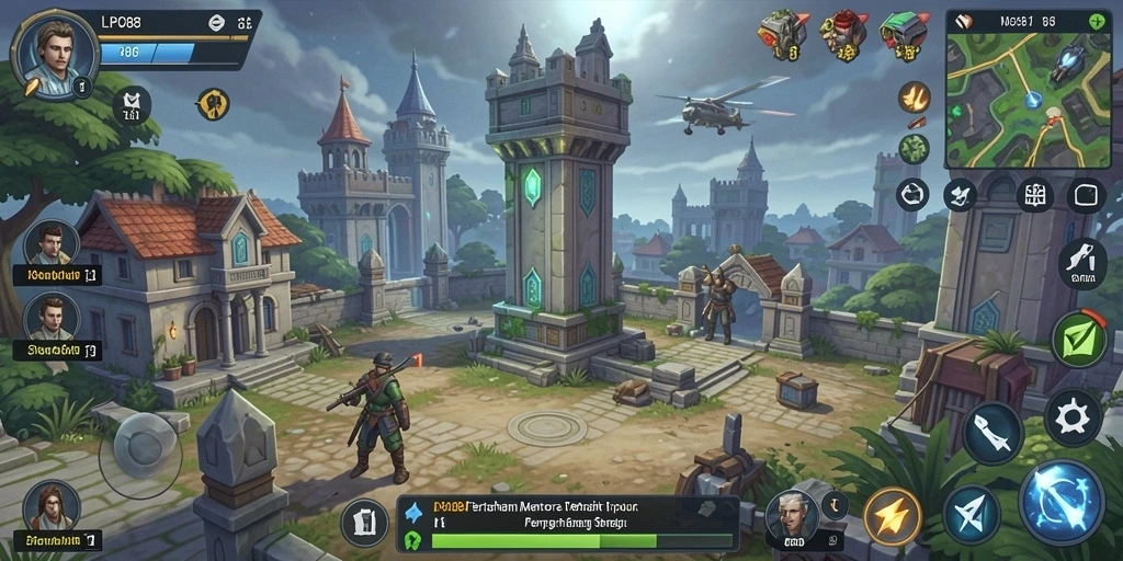 Tampilan gameplay yang menarik dari LPO88 saat mempertahankan menara.