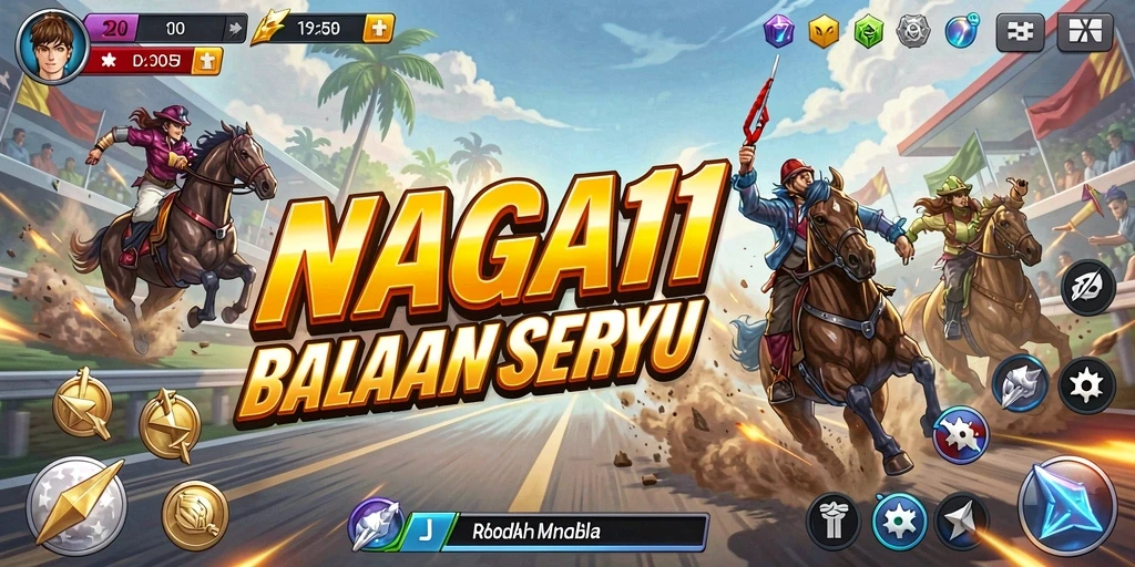 Screenshot menunjukkan aksi seru dari gameplay balapan NAGA11 yang mendebarkan.