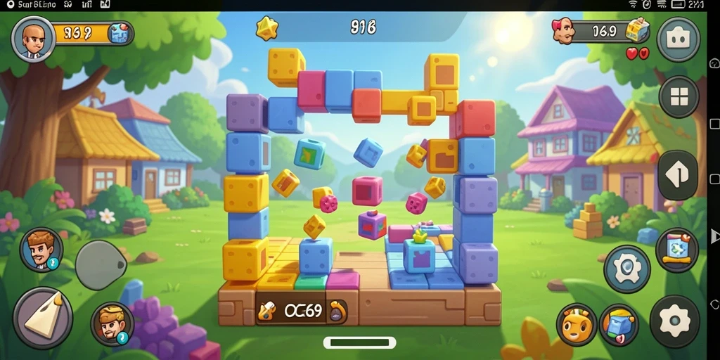 Screenshot gameplay OCE69 menampilkan tantangan puzzle yang menarik.