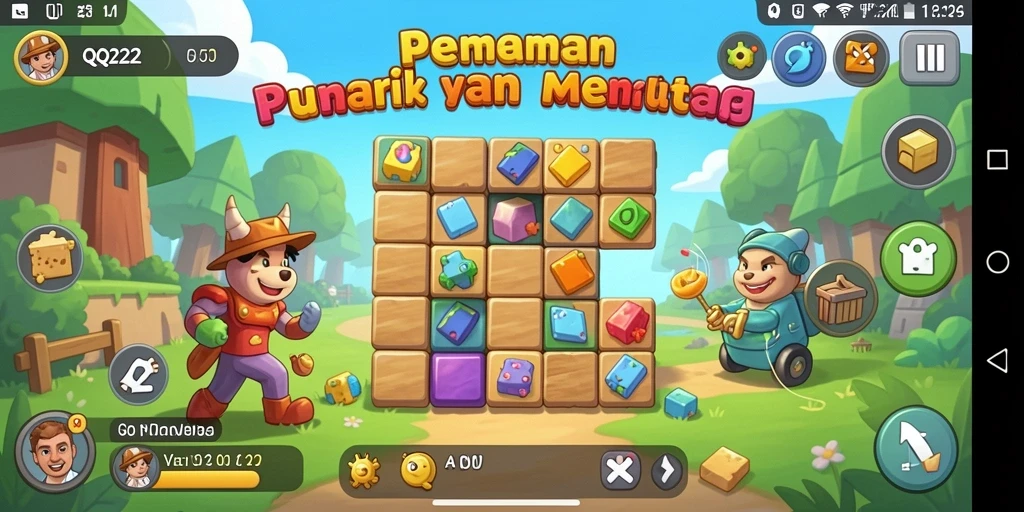 Tampilan gameplay seru dan menantang dari QQ222.