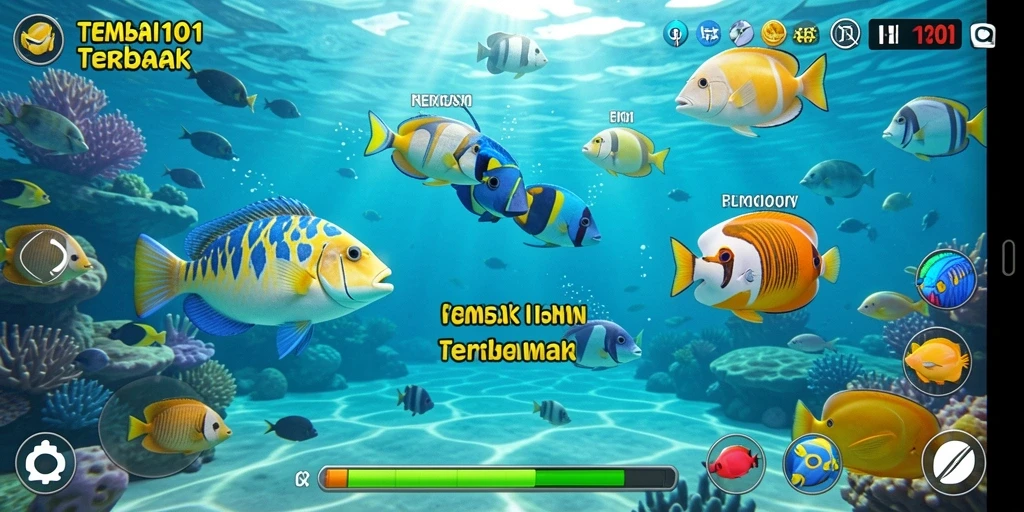 Tampilan gameplay seru dalam REMI101 yang penuh warna.