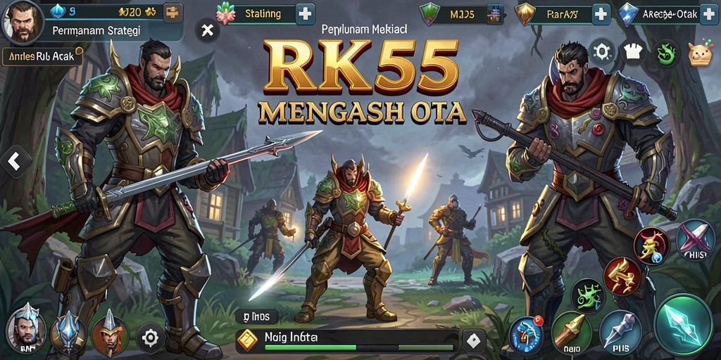 Tampilan gameplay RK55 yang menarik dan strategi mendebarkan.