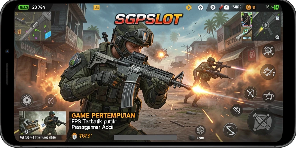 Tampilan gameplay seru dalam SGPSLOT dengan pertempuran FPS intens.