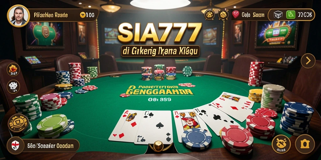 Tampilan gameplay SIA777 dengan aksi poker yang mendebarkan.