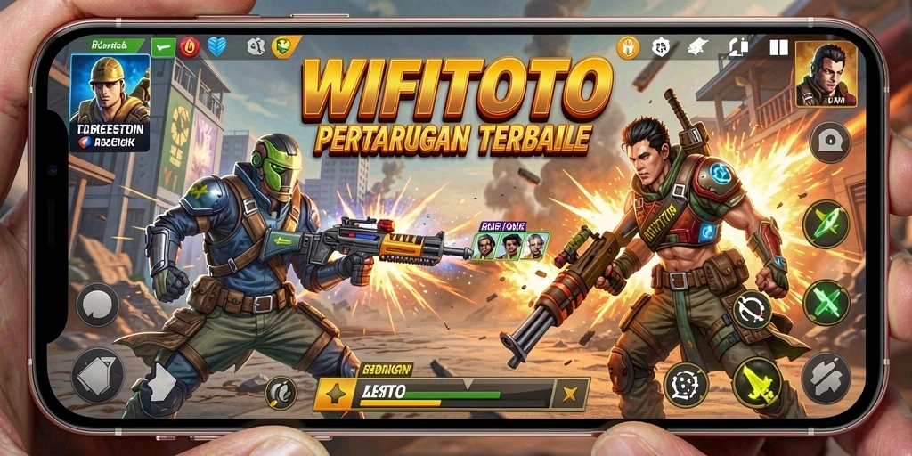 Gameplay seru dan mendebarkan di WIFITOTO Battle Royale.
